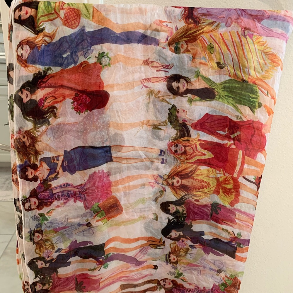 Henri Bendel Scarve & Wrap Multi Vibrant Colors